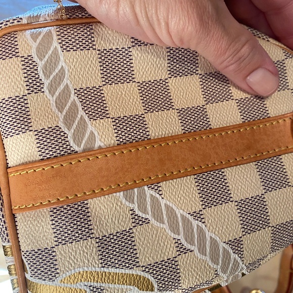 💯 Authentic LOUIS VUITTON Damier Azur Nautical Speedy Bandouliere 25 - Picture 4 of 16